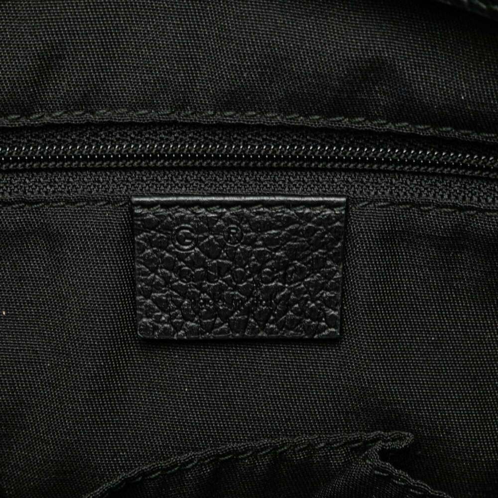 GUCCI Black Leather Bamboo Shoulder Bag - Picture 9 of 9